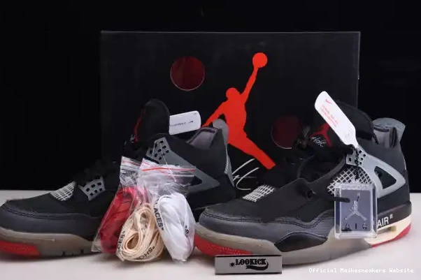 Official Maikesneakers CV9388-001 x Bred White Jordan Retro Off 4 Air 0323